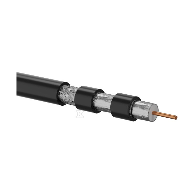 KABEL TRISHIELD OUTDOOR RG6 PE FCA 500M