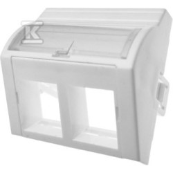 ADAPTER 45X45 2XRJ45 (WYPUKŁY KĄTOWY)