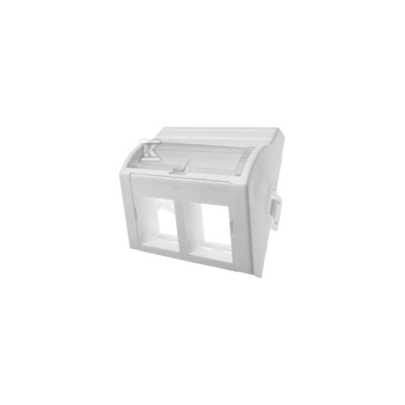 ADAPTER 45X45 2XRJ45 (WYPUKŁY KĄTOWY)