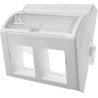 ADAPTER 45X45 2XRJ45 (WYPUKŁY KĄTOWY)