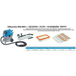 ODKURZACZ BSS606+SZCZOTKI+FILTR+10WORKÓ