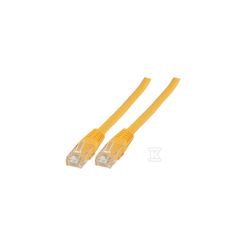 PATCHCORD RJ45 U/UTP 6 PVC CCA ŻÓŁ 1