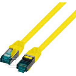 PATCHCORD RJ45 S/FTP 6A LSZH ŻÓŁ 1,5