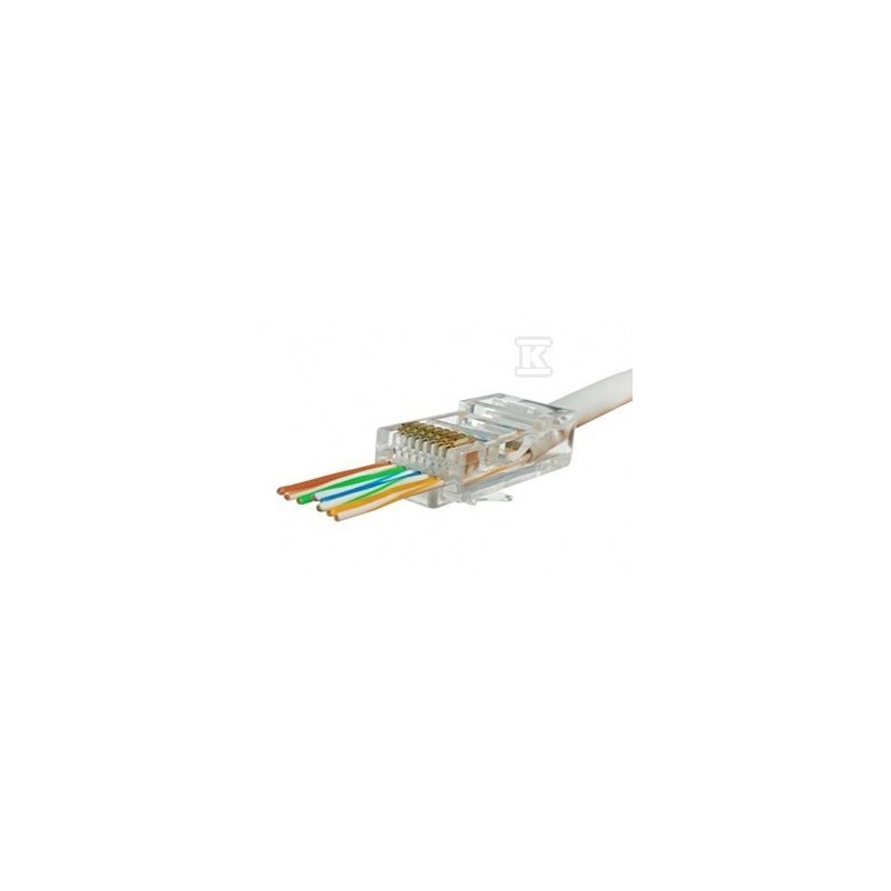 WTYK RJ45 5E UTP PRZELOTOWY OP. 100SZT.