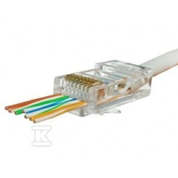 WTYK RJ45 6 UTP PRZELOTOWY OP. 100SZT.