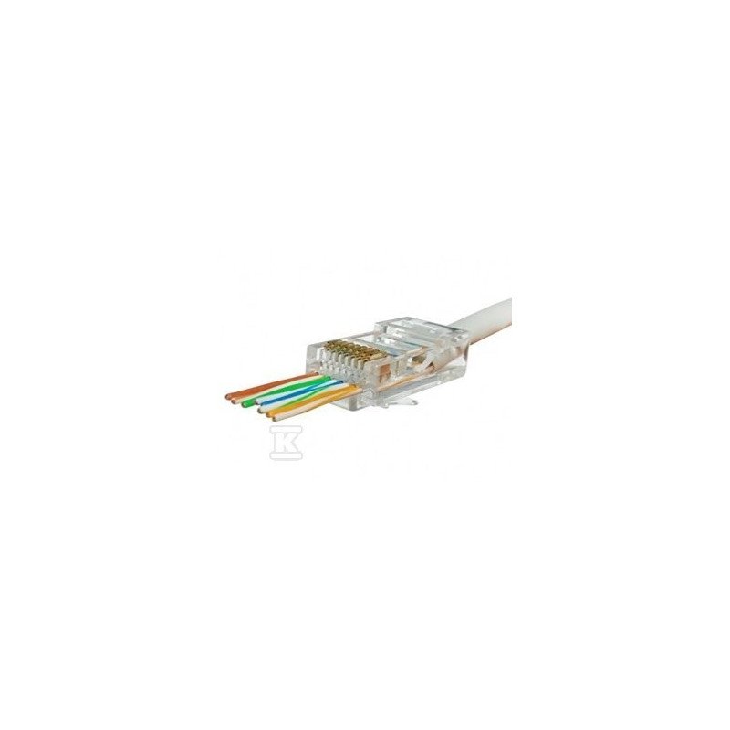 WTYK RJ45 6 UTP PRZELOTOWY OP. 100SZT.