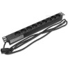LISTWA ZASIL. 19'' 9X230V C14 BEZ WYŁĄ