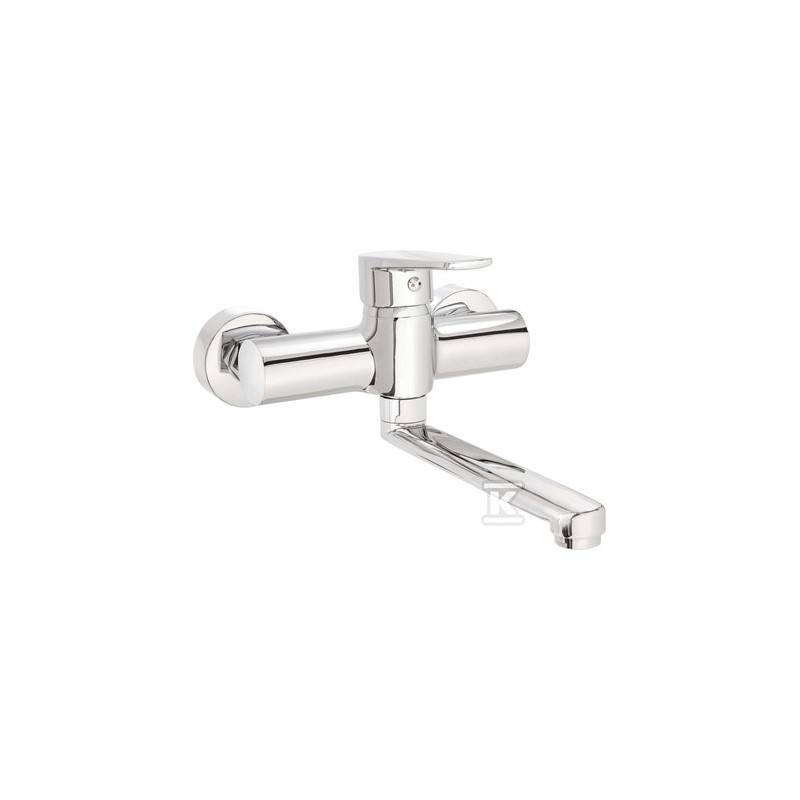 BATERIA UMYWALKOWA ŚCIENNA TUBO, CHROM