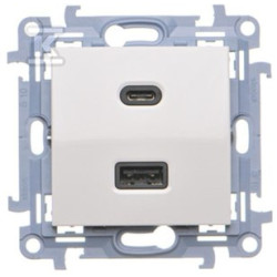 ŁADOWARKA 2XUSD C+A 30W BIALY SIMON10