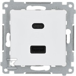 ŁADOWARKA 2XUSD C+A 30W BIAŁT SIMON54