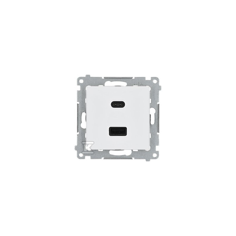ŁADOWARKA 2XUSD C+A 30W BIAŁT SIMON54