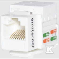 GNIAZDO UTP RJ45 KAT.6 KEYSTONE BIAŁY